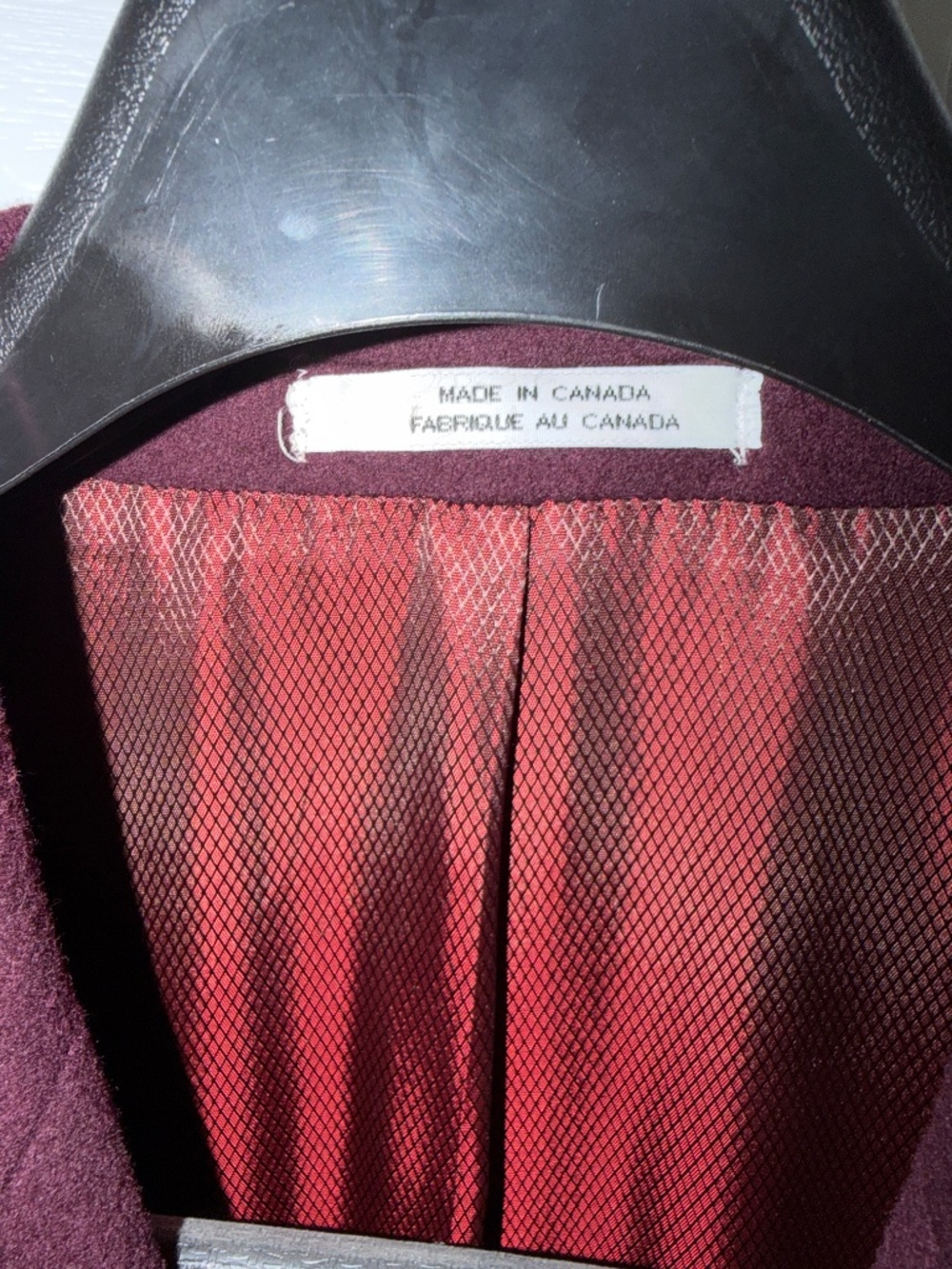 Burgundy Blazer in Wool and Cashmere - size 40R - Picture 4 of 9